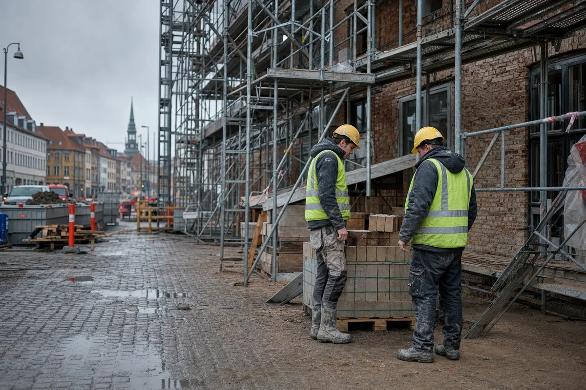 Udenlandske håndværkere på dansk byggeplads under fælles myndighedstilsyn