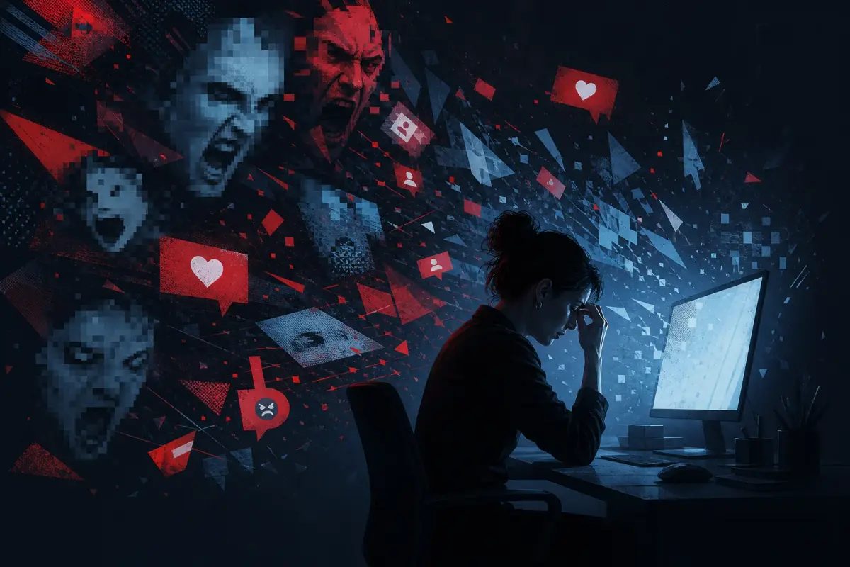 Kvindelig journalist udsat for koordineret digital chikane drevet af kunstig intelligens.