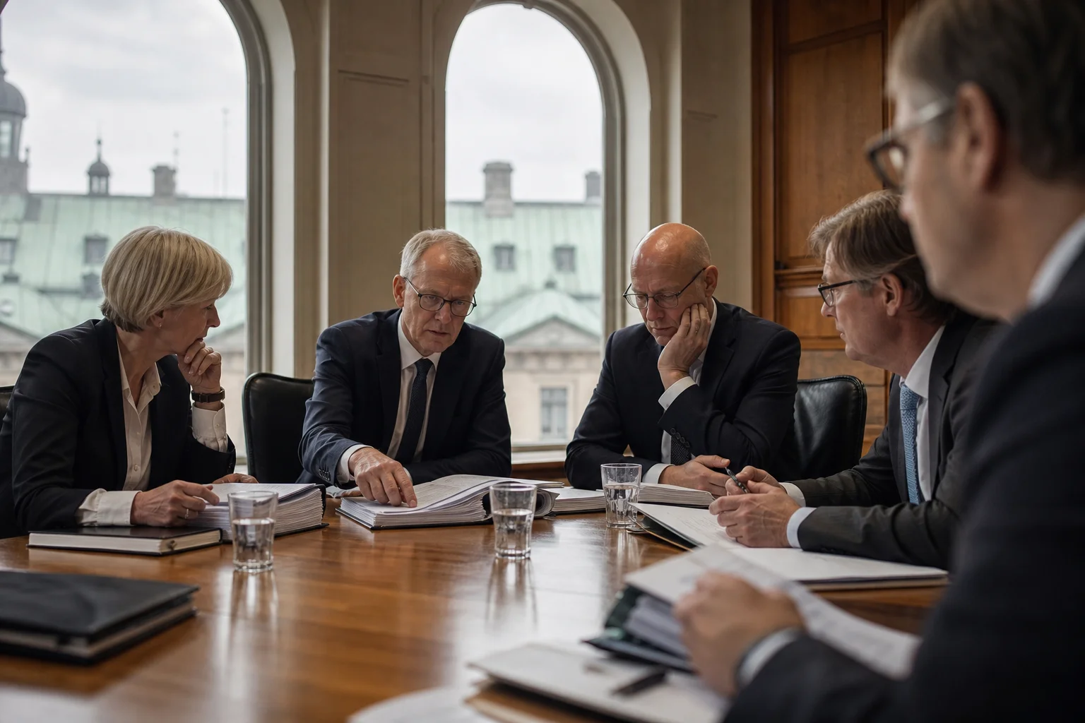 Illustration af et lovforslag om afskaffelse af pensionsprivilegier.