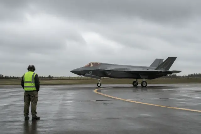 Fire nye F-35-kampfly landede i dag på Flyvestation Skrydstrup som led i en større leverance.